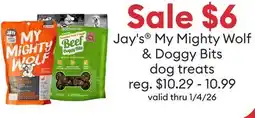 Petsmart Sale $6 Jay's My Mighty Wolf & Doggy Bits dog treats offer