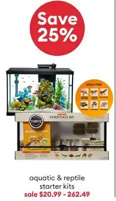 Petsmart Save 25% aquatic & reptile starter kits offer