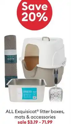 Petsmart Save 20% ALL Exquisicat litter boxes, mats & accessories offer