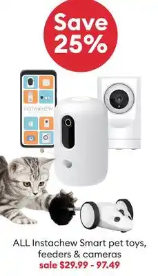 Petsmart Save 25% ALL Instachew Smart pet toys, feeders & cameras offer