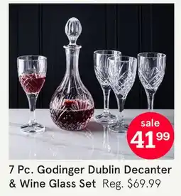 Kitchen Stuff Plus 7 Pc. Godinger Dublin Decanter & Wine Glass Set offer