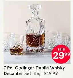 Kitchen Stuff Plus 7 Pc. Godinger Dublin Whisky Decanter Set offer