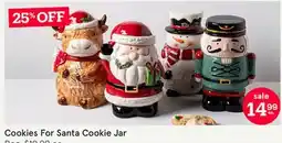 Kitchen Stuff Plus Cookies For Santa Cookie Jar offer