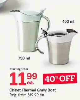 Kitchen Stuff Plus Chalet Thermal Gravy Boat offer
