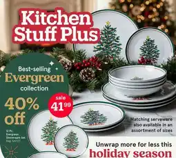 Kitchen Stuff Plus 12 Pc. Evergreen Dinnerware Set offer