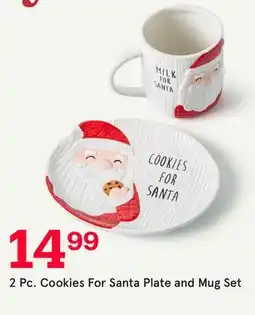Kitchen Stuff Plus 2 Pc. Cookies For Santa Plate and Mug Set offer