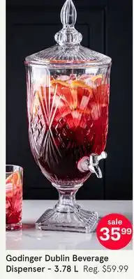 Kitchen Stuff Plus Godinger Dublin Beverage Dispenser offer