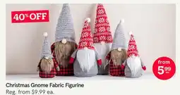 Kitchen Stuff Plus Christmas Gnome Fabric Figurine offer