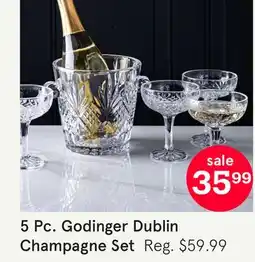 Kitchen Stuff Plus 5 Pc. Godinger Dublin Champagne Set offer