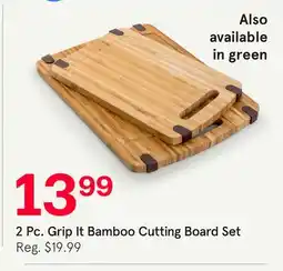 Kitchen Stuff Plus 2 Pc. Grip It Bamboo Cutting Board Set offer