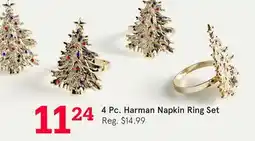 Kitchen Stuff Plus 4 Pc. Harman Napkin Ring Set offer