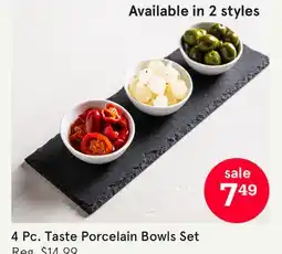 Kitchen Stuff Plus 4 Pc. Taste Porcelain Bowls Set offer