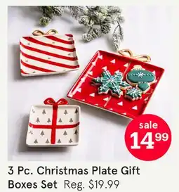 Kitchen Stuff Plus 3 Pc. Christmas Plate Gift Boxes Set offer