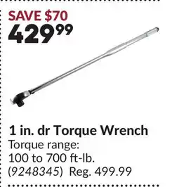 Princess Auto 1 in. dr Torque Wrench offer