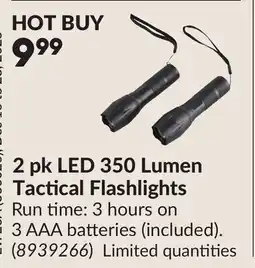 Princess Auto 2 pk LED 350 Lumen Tactical Flashlights offer