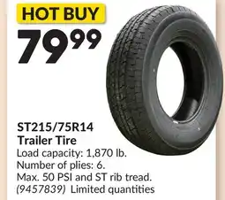 Princess Auto Trailer Tire offer