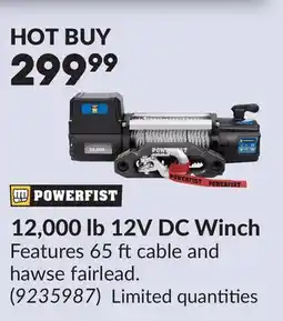 Princess Auto 12,000 lb 12V DC Winch offer
