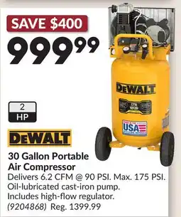 Princess Auto 30 Gallon Portable Air Compressor offer