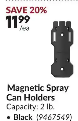 Princess Auto Magnetic Spray Can Holders offer