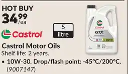 Princess Auto Castrol Motor Oils offer