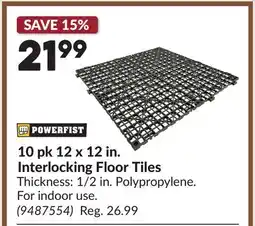 Princess Auto 10 pk 12 x 12 in. Interlocking Floor Tiles offer