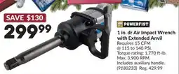 Princess Auto 1 in. dr Air Impact Wrench with Extended Anvil offer