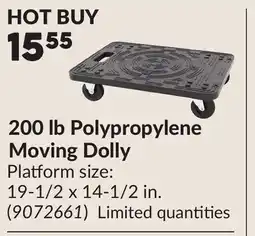 Princess Auto 1555 200 lb Polypropylene Moving Dolly offer