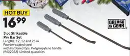 Princess Auto 3 pc Strikeable Pry Bar Set offer