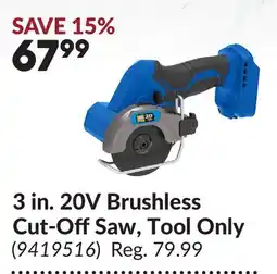 Princess Auto 3 in. 20V Brushless Cut-OffSaw, Tool Only offer