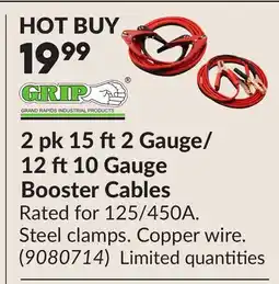 Princess Auto 2 pk 15 ft2 Gauge/ 12 ft10 Gauge Booster Cables offer