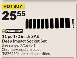 Princess Auto 11 pc 1/2 in. dr SAE Deep Impact Socket Set offer