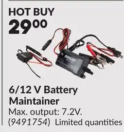 Princess Auto 6/12 V Battery Maintainer offer