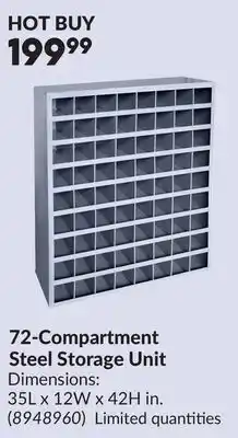 Princess Auto 72-Compartment Steel Storage Unit offer