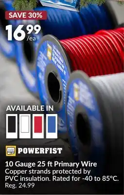 Princess Auto 10 Gauge 25 ftPrimary Wire offer