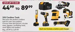 Princess Auto 24V Cordless Tools offer