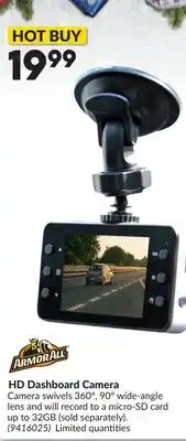 Princess Auto ARMOR ALL HD Dashboard Camera offer