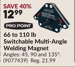 Princess Auto 66 to 110 lb Switchable Multi-Angle Welding Magnet offer