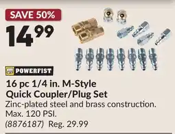 Princess Auto 16 pc 1/4 in. M-Style Quick Coupler/Plug Set offer