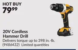 Princess Auto 20V Cordless Hammer Drill offer