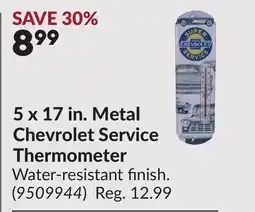 Princess Auto 5 x 17 in. Metal Chevrolet Service Thermometer offer