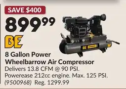 Princess Auto 8 Gallon Power Wheelbarrow Air Compressor offer