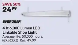 Princess Auto 4 ft6,000 Lumen LED Linkable Shop Light offer