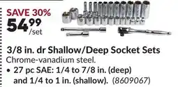 Princess Auto 3/8 in. dr Shallow/Deep Socket Sets offer