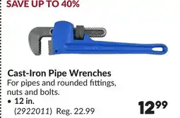 Princess Auto Cast-Iron Pipe Wrenches offer