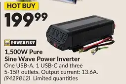 Princess Auto 1,500W Pure Sine Wave Power Inverter offer