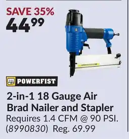 Princess Auto 2-in-1 18 Gauge Air Brad Nailer and Stapler offer