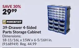 Princess Auto 39-Drawer 4-Sided Parts Storage Cabinet offer