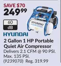 Princess Auto 2 Gallon 1 HP Portable Quiet Air Compressor offer