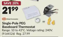Princess Auto Single-Pole PEG Baseboard Thermostat offer