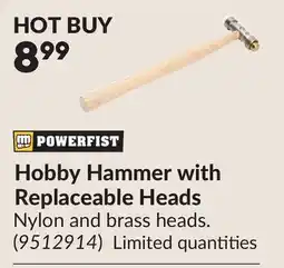 Princess Auto Hobby Hammer with Replaceable Heads offer
